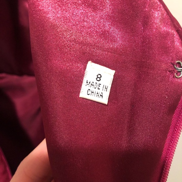 Beaded Strap Raspberry Gown - Picture 11 of 11